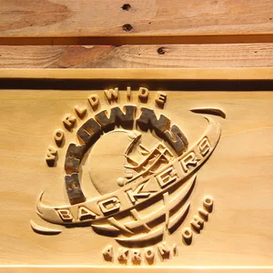 Cleveland Browns Worldwide Browns Backers Wood Sign