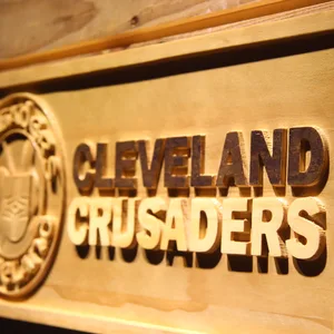 Cleveland Crusaders Wood Sign - Legacy Edition