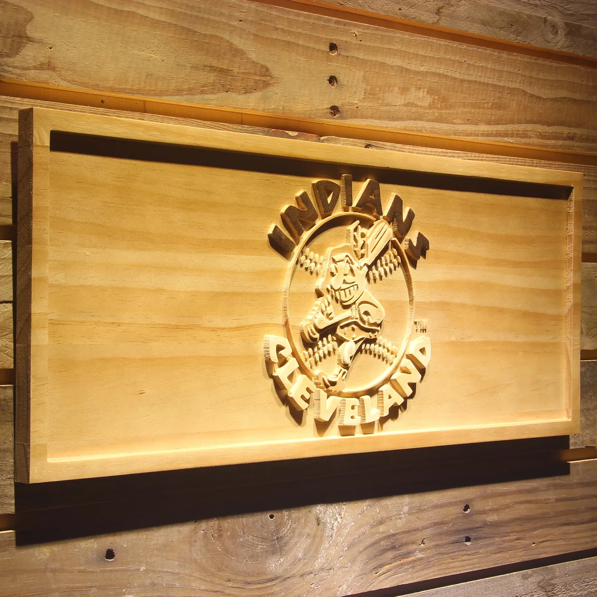 Cleveland Indians 1973-1978 Text Wood Sign - Legacy Edition