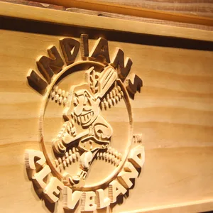 Cleveland Indians 1973-1978 Text Wood Sign - Legacy Edition