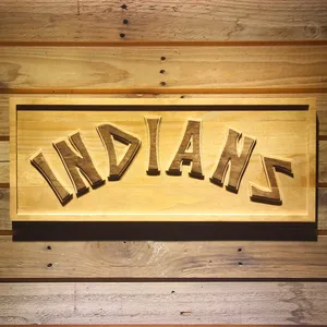 Cleveland Indians 1975-1977 Wood Sign - Legacy Edition