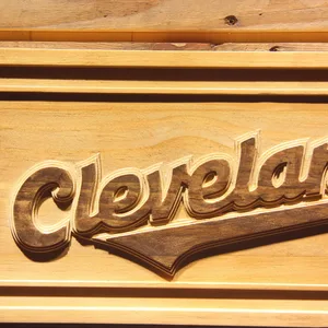Cleveland Indians 2008-2010 Logo Wood Sign - Legacy Edition