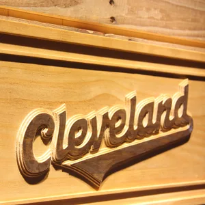 Cleveland Indians 2008-2010 Logo Wood Sign - Legacy Edition