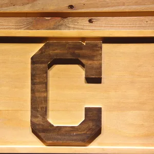 Cleveland Indians C Wood Sign