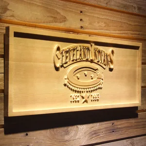 Cleveland Indians Cleveland Municipal Stadium Wood Sign - Legacy Edition