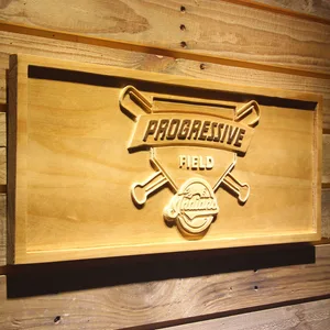 Cleveland Indians Progressive Field Wood Sign