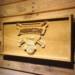 Cleveland Indians Progressive Field Wood Sign