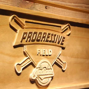 Cleveland Indians Progressive Field Wood Sign