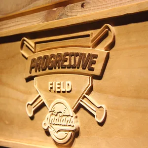 Cleveland Indians Progressive Field Wood Sign