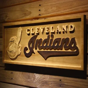 Cleveland Indians Wood Sign