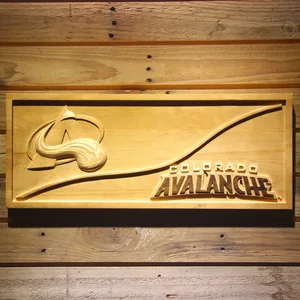 Colorado Avalanche Split Wood Sign