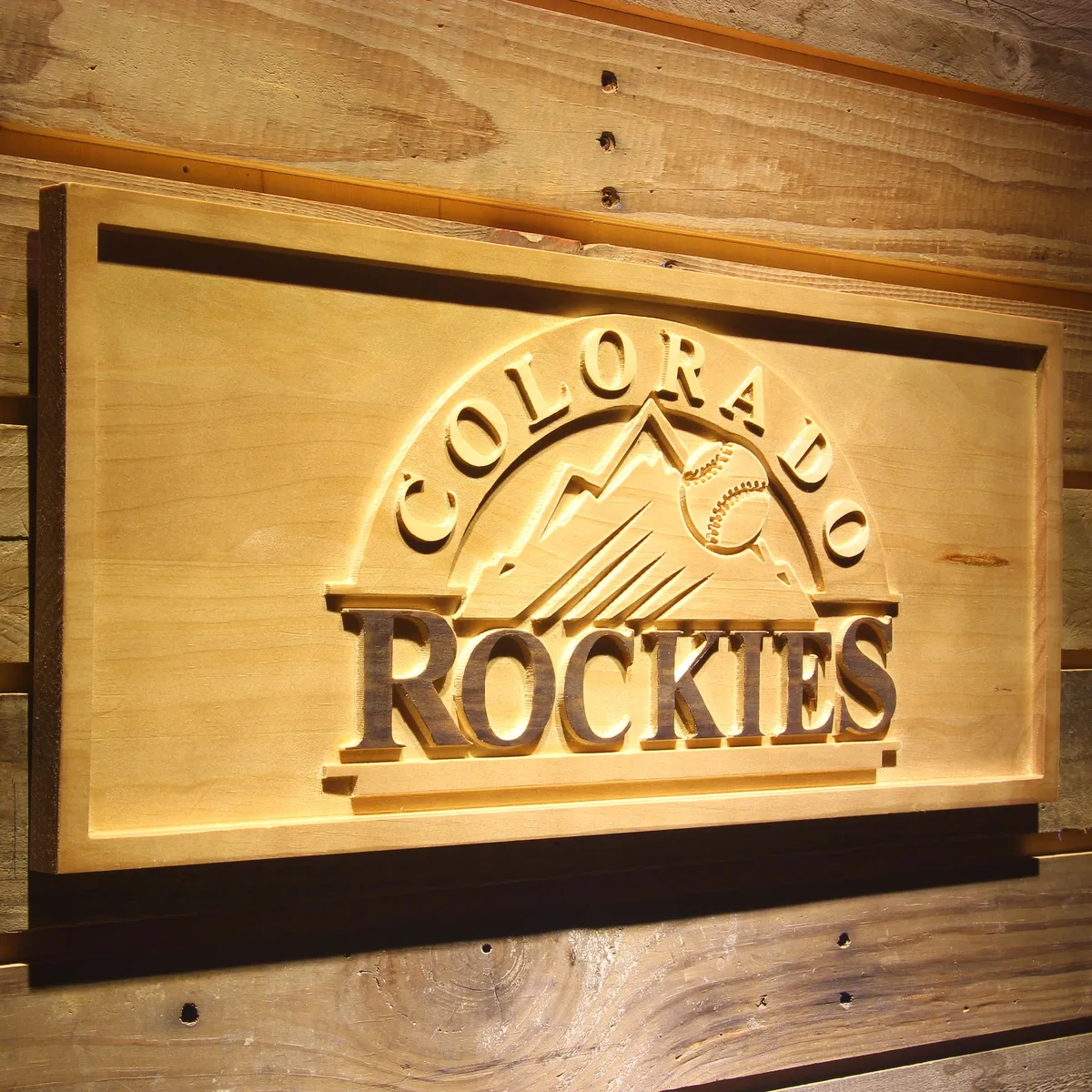 Colorado Rockies Wood Sign