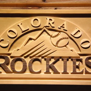 Colorado Rockies Wood Sign
