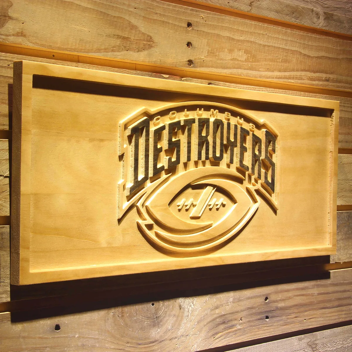Columbus Destroyers Wood Sign - Legacy Edition
