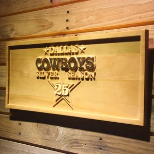 Dallas Cowboys 25th Anniversary Logo Wood Sign - Legacy Edition