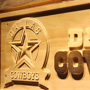 Dallas Cowboys Badge Wood Sign