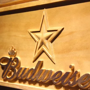 Dallas Cowboys Budweiser Wood Sign
