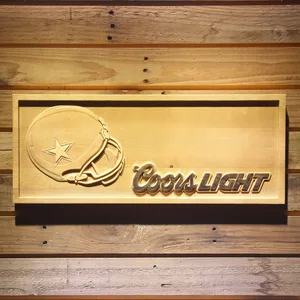 Dallas Cowboys Coors Light Helmet Wood Sign