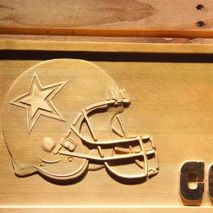Dallas Cowboys Helmet Wood Sign
