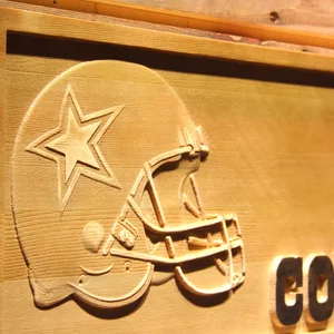 Dallas Cowboys Helmet Wood Sign