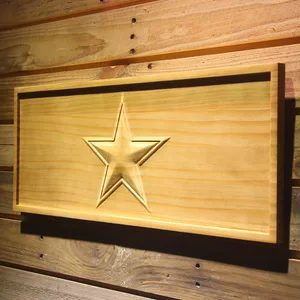 Dallas Cowboys Star Outline Wood Sign