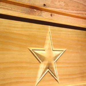 Dallas Cowboys Star Outline Wood Sign