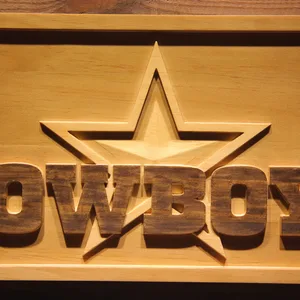 Dallas Cowboys Star Wood Sign