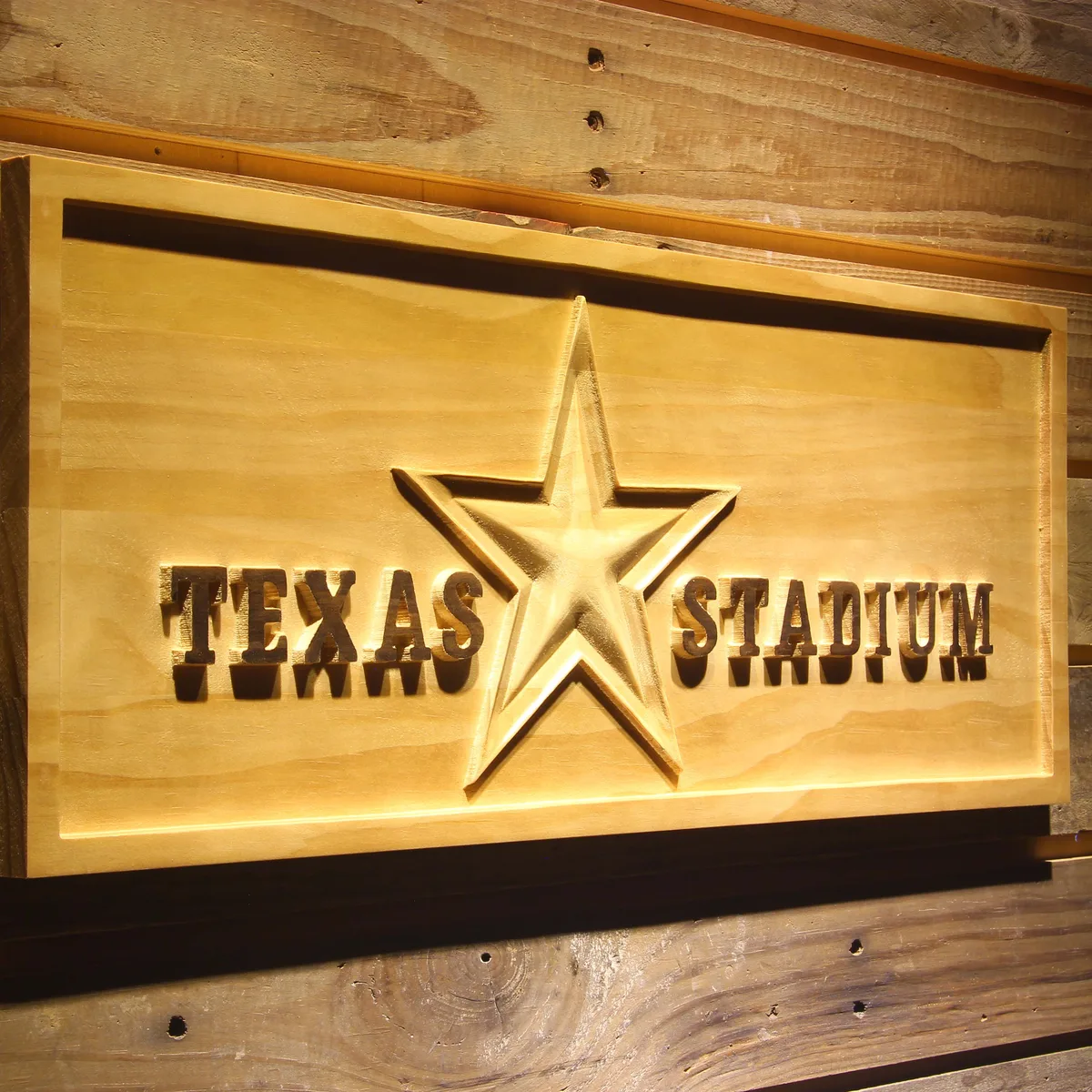 Dallas Cowboys Texas Stadium Wood Sign - Legacy Edition