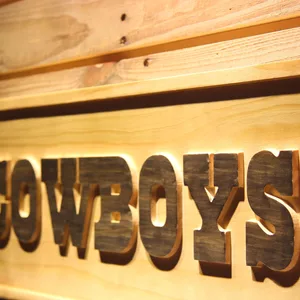 Dallas Cowboys Text Wood Sign
