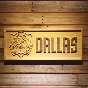 Dallas Mavericks Wood Sign