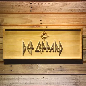 Def Leppard Wood Sign