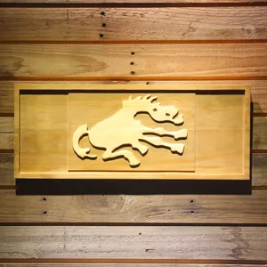 Denver Broncos 1962-1965 Helmet Logo Wood Sign - Legacy Edition