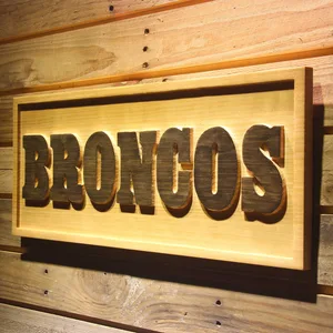 Denver Broncos 1968-1996 Logo Wood Sign - Legacy Edition