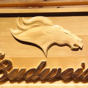 Denver Broncos Budweiser Wood Sign