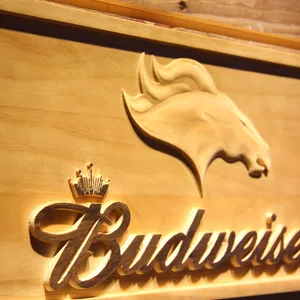 Denver Broncos Budweiser Wood Sign
