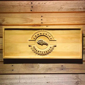 Denver Broncos Community Quarterback Wood Sign - Legacy Edition