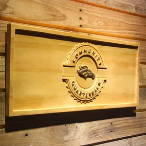Denver Broncos Community Quarterback Wood Sign - Legacy Edition