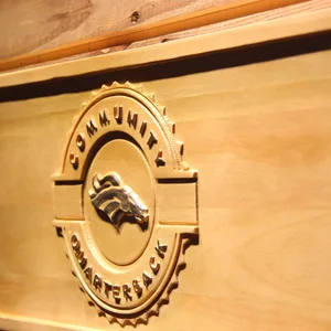 Denver Broncos Community Quarterback Wood Sign - Legacy Edition