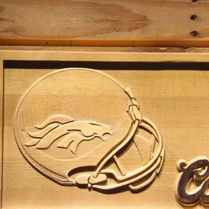 Denver Broncos Coors Light Helmet Wood Sign