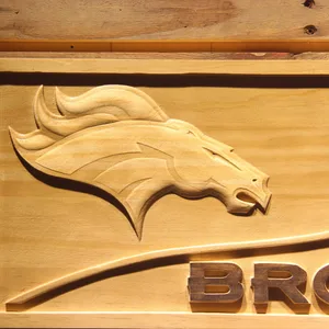 Denver Broncos Split Wood Sign