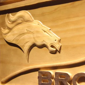 Denver Broncos Split Wood Sign