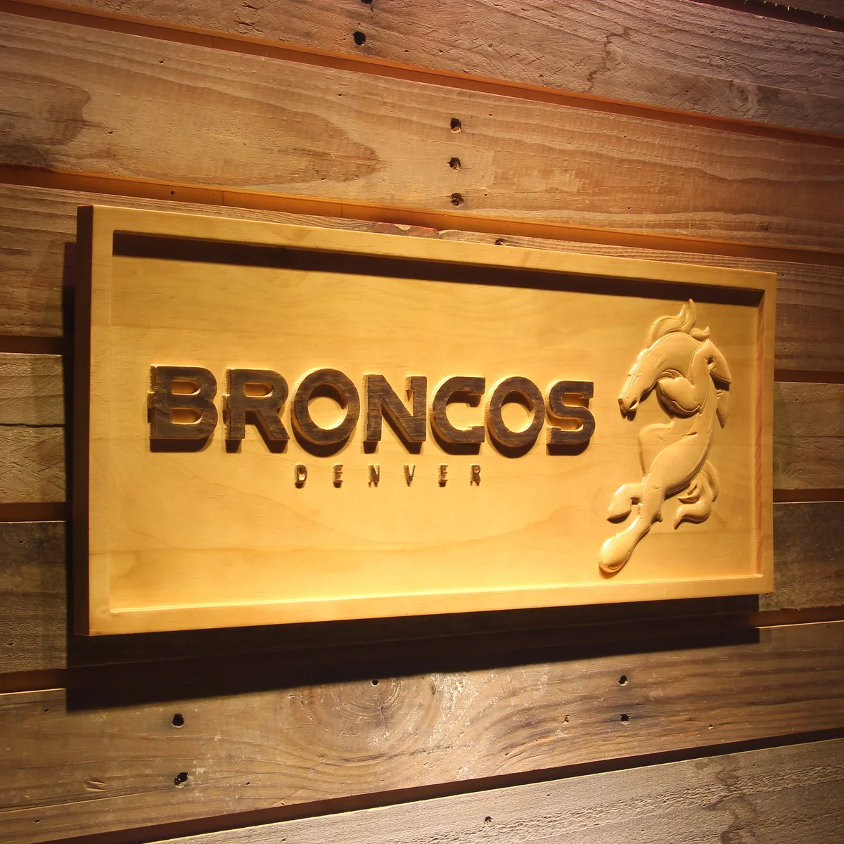 Denver Broncos Wild Wood Sign