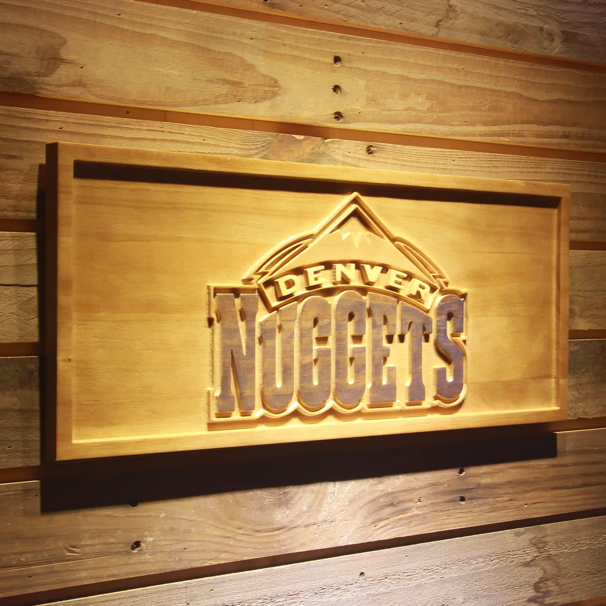 Denver Nuggets Wood Sign