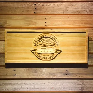 Detroit Lions 2002 Ford Stadium Inaugural Season Wood Sign - Legacy Edition