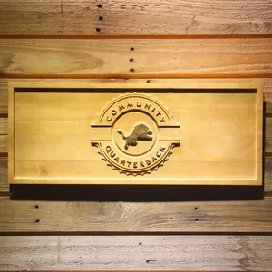 Detroit Lions Community Quarterback Wood Sign - Legacy Edition