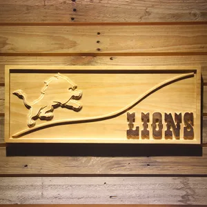 Detroit Lions Split Wood Sign
