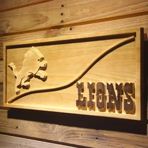 Detroit Lions Split Wood Sign