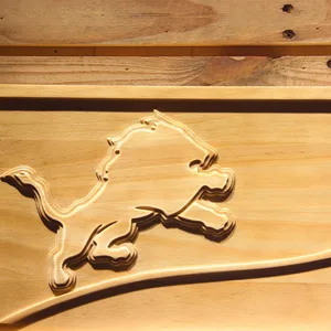Detroit Lions Split Wood Sign
