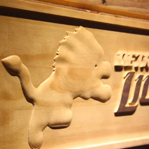 Detroit Lions Wood Sign