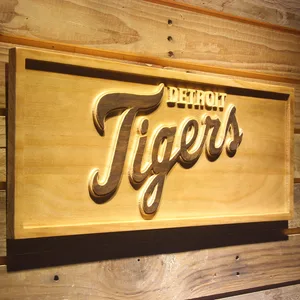 Detroit Tigers 3 Wood Sign